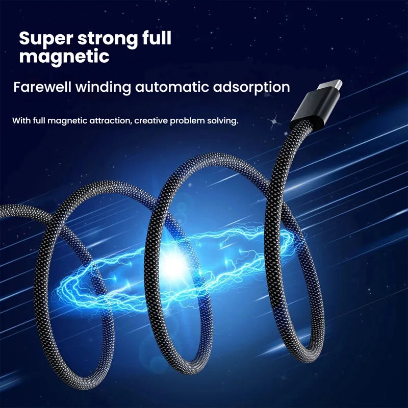 Cablu Magnetic Anti-Încâlcire
 USB C