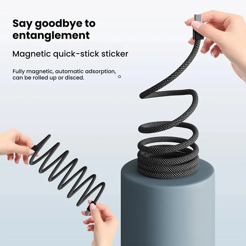 Cablu Magnetic Anti-Încâlcire
 USB C